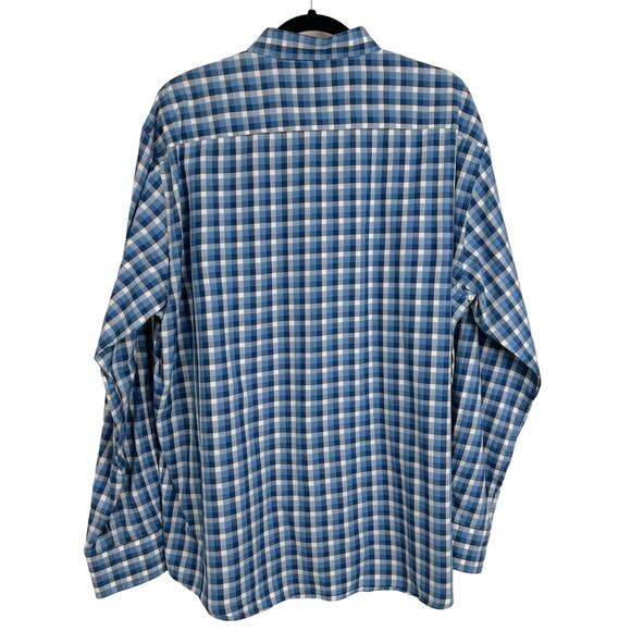 Fredrick Martin Blue Plaid Cotton Long Sleeve Button Down Shirt Mens XL - Picture 6 of 7